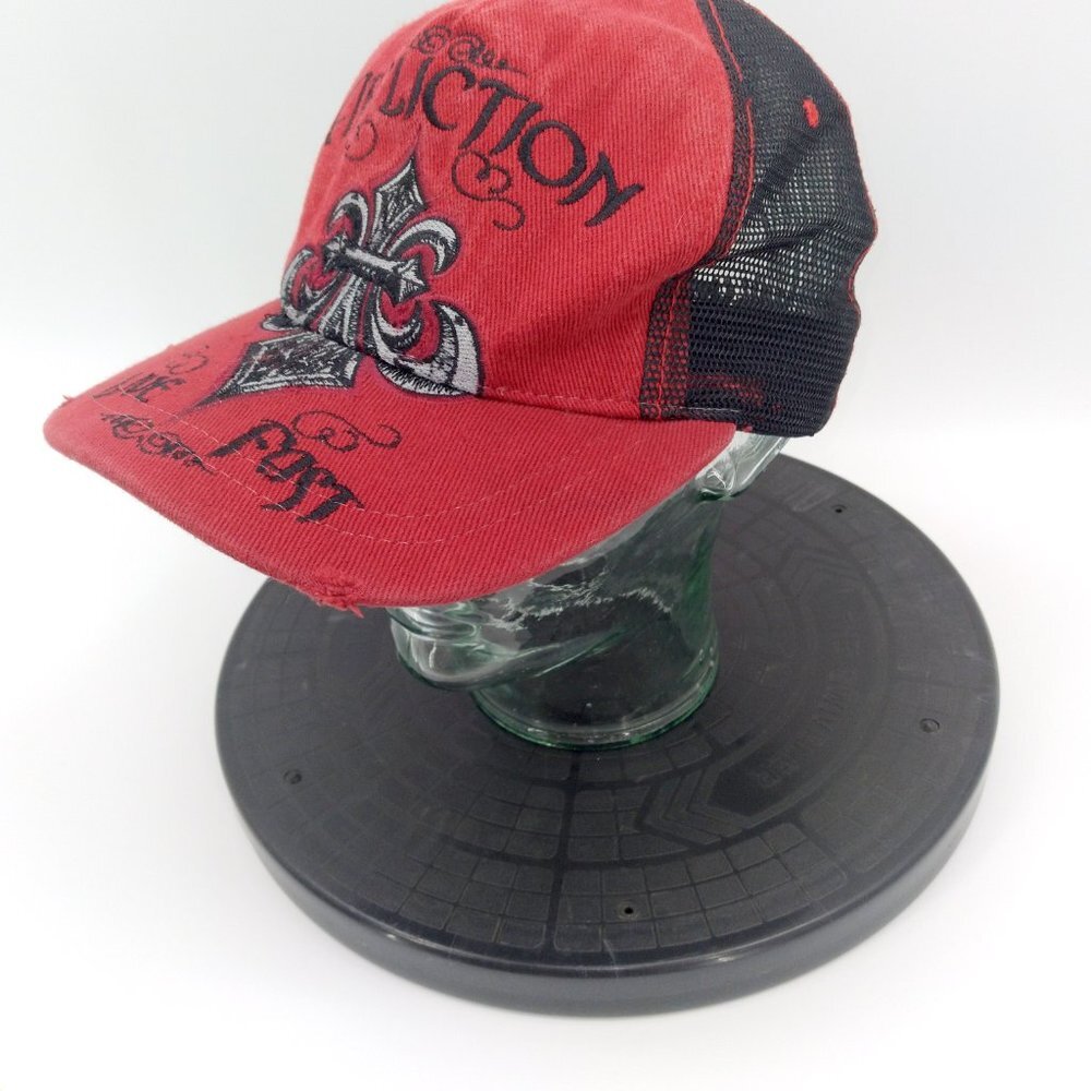 Affliction Live Fast Trucker Snapback Hat Men's R… - image 5